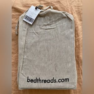 Bed Threads 100% French Flax Linen flat sheet - rust